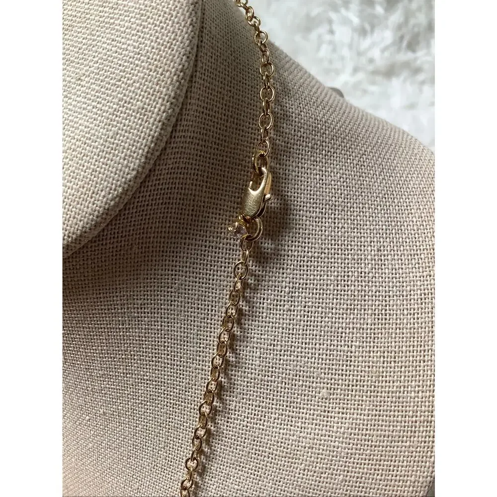 J Crew Gold Tone Pave Crystal Starfish Pendant Statement Necklace Coastal F15-14